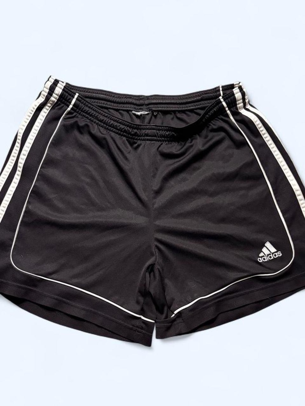 adidas Black Athletic Shorts with White Trim